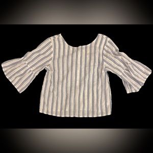 Women’s Striped Shirt with Buttons Details On The Back